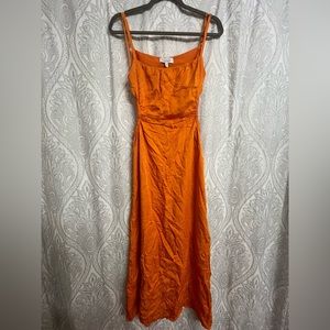 & Other Stories Orange cutout dress